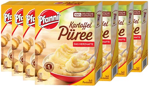 Pfanni Kartoffel Püree mit herzhaft kräftigem Geschmack 3 x 3 Portionen, 7er Pack (7 x 243 g)